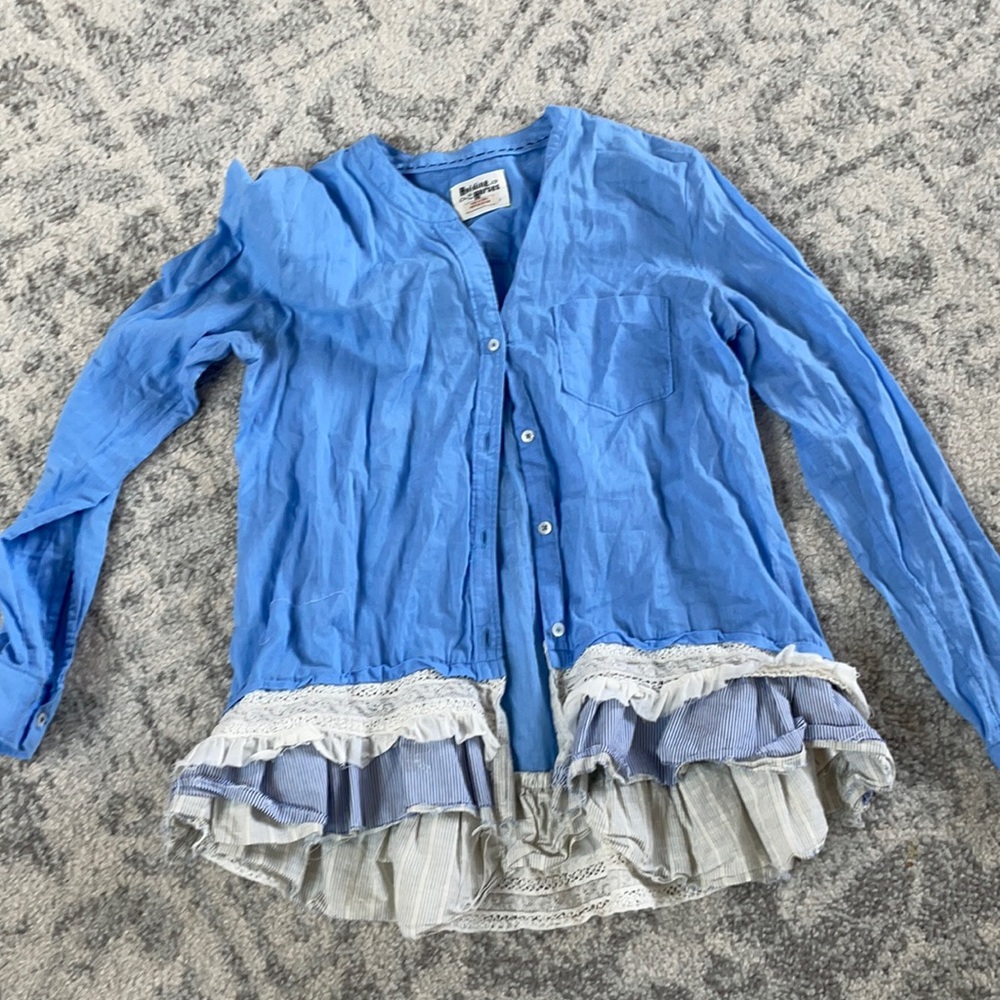 Holding horses boho lagenlook button up size 2
